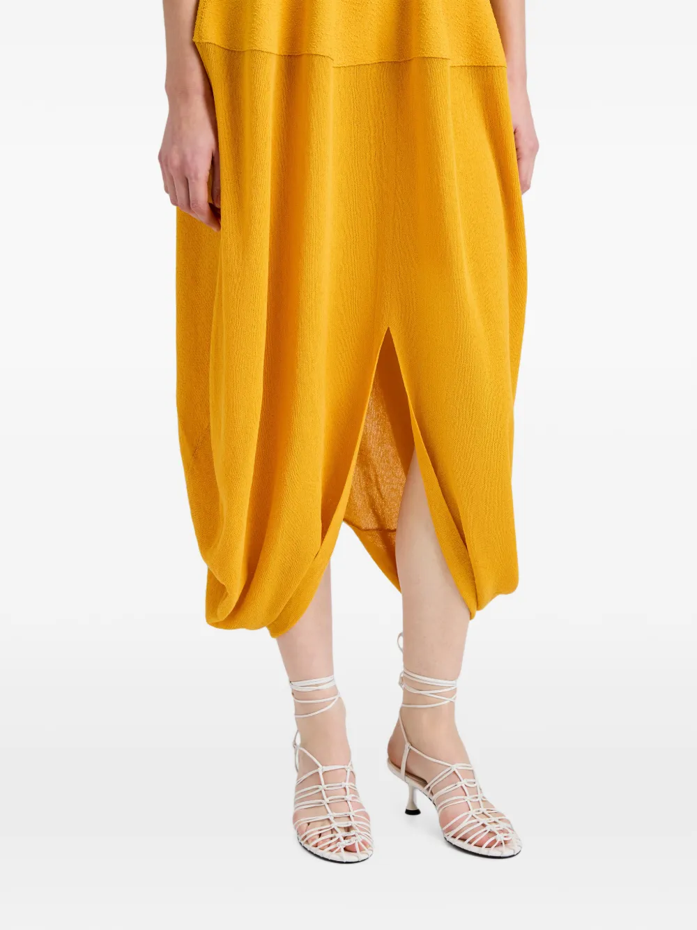 Proenza Schouler Sukki dress in draped viscose - Giallo