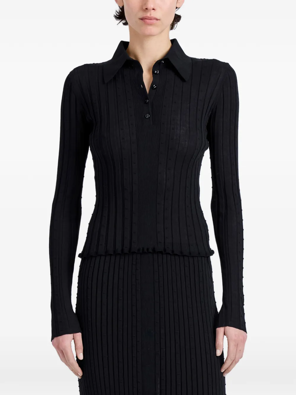 Proenza Schouler Monet gebreide top Zwart