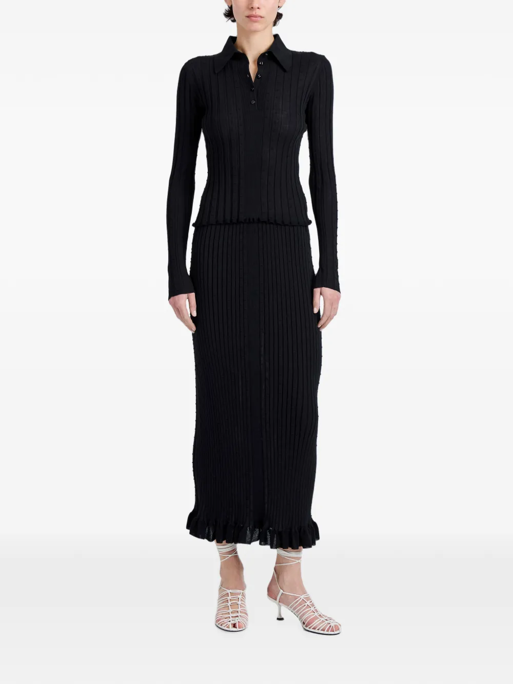 Proenza Schouler Monet gebreide top Zwart