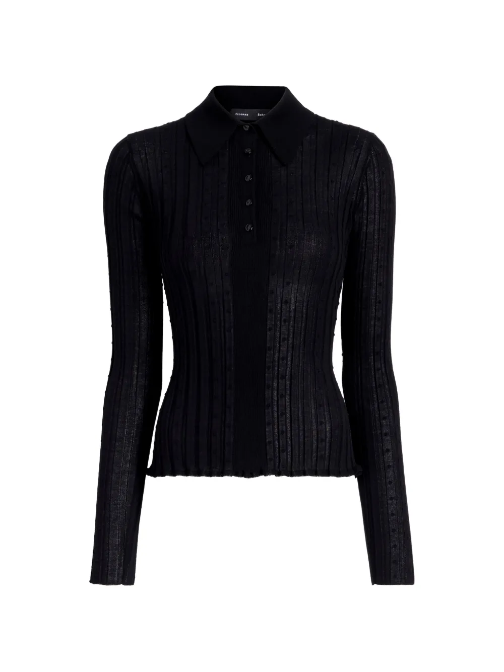 Proenza Schouler Monet top in fine bobble knit - Nero