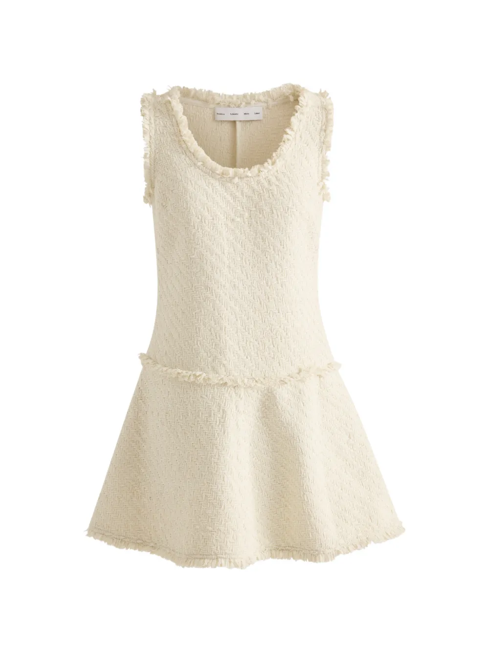 Proenza Schouler White Label Kaida Dress In Basketweave Tweed In Neutral
