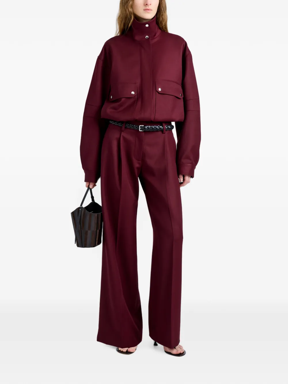Proenza Schouler Aviva bomberjack met elastische taille Rood