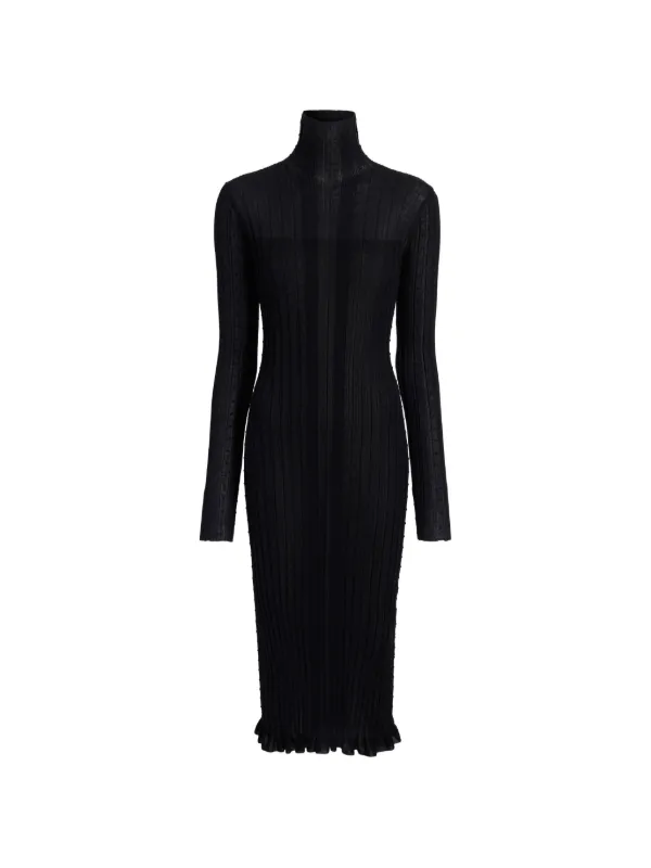 proenza knit dress Schouler Monet In Fine Bobble | Black plusize