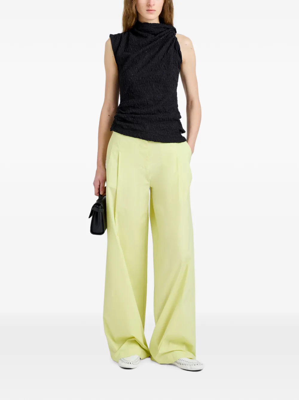 Proenza Schouler White Label Circe top van stretch-kant Zwart
