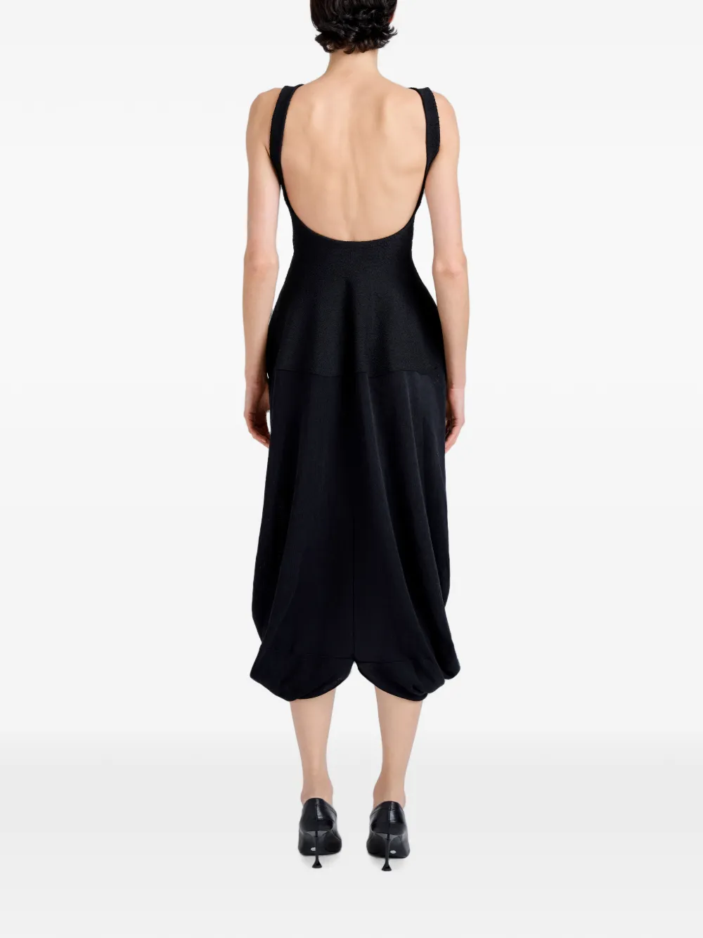Proenza Schouler Sukki jurk van gedrapeerde viscose Zwart