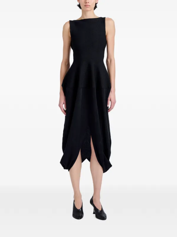 Proenza Schouler Sukki Dress In Draped Viscose | Black