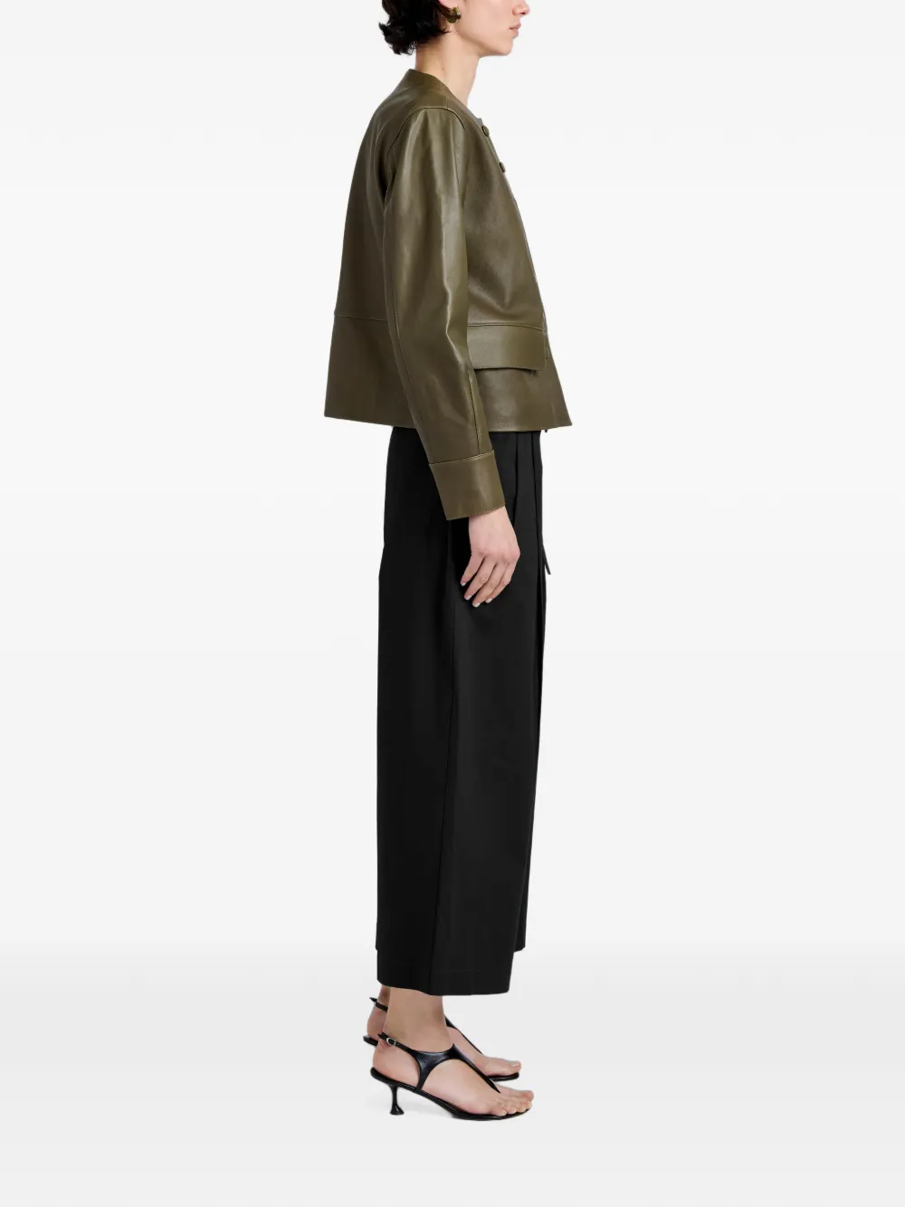 Proenza Schouler White Label Robin jas van leer Groen