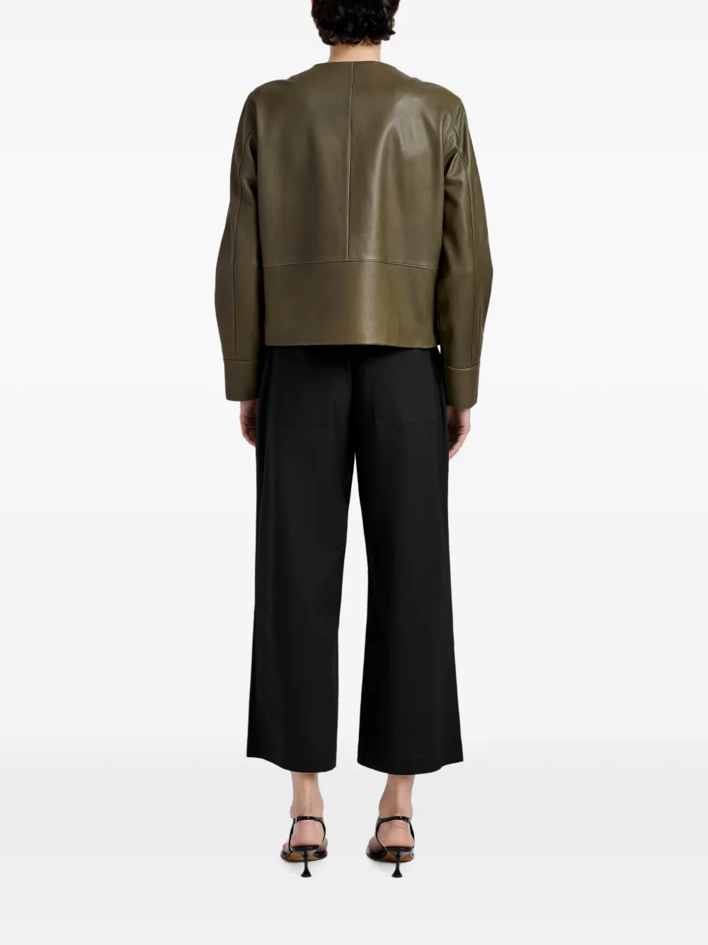 Proenza Schouler White Label Robin jas van leer Groen