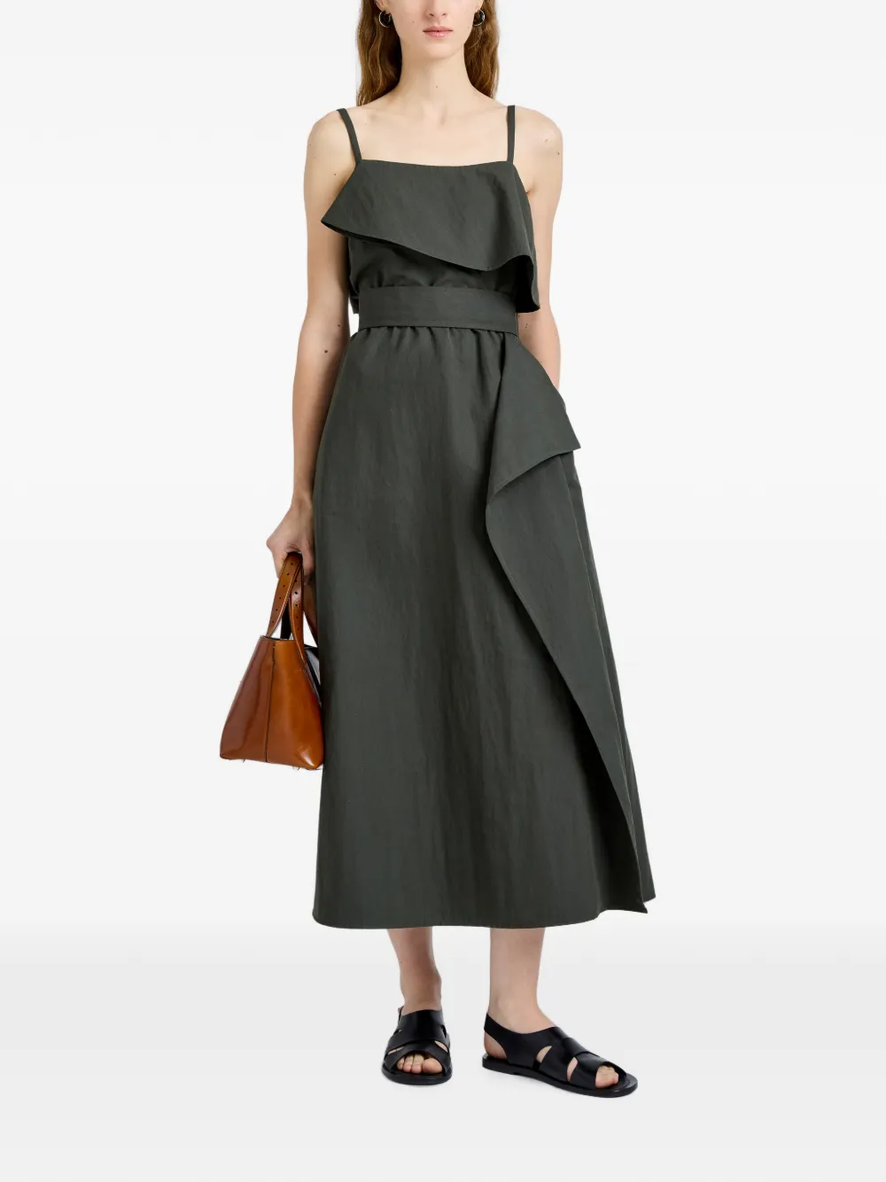Proenza Schouler White Label Reign jurk van gewassen katoen Groen