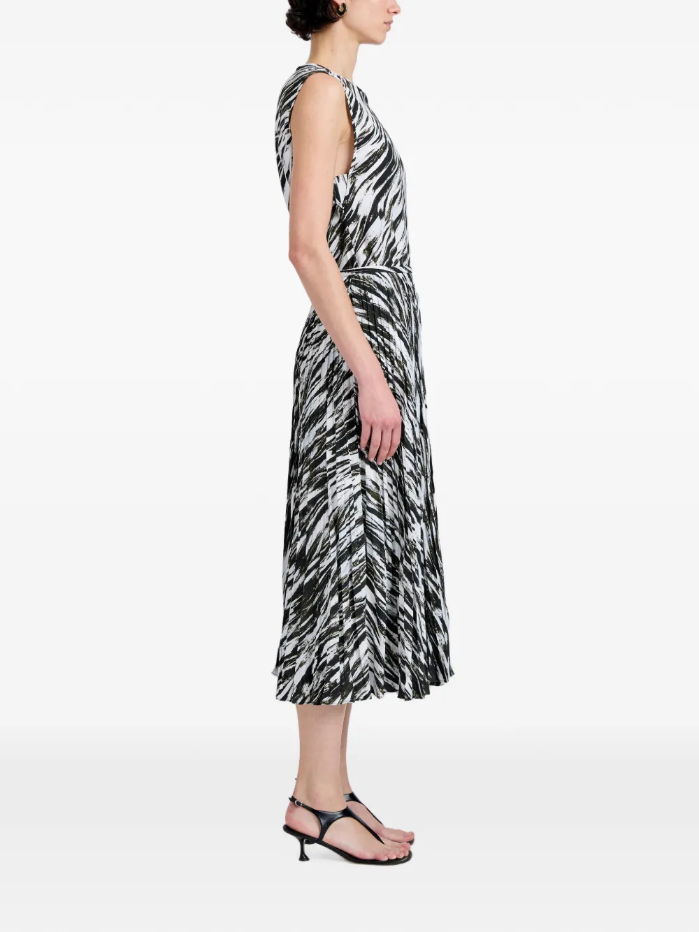 Proenza Schouler White Label Megan twill top met print Wit