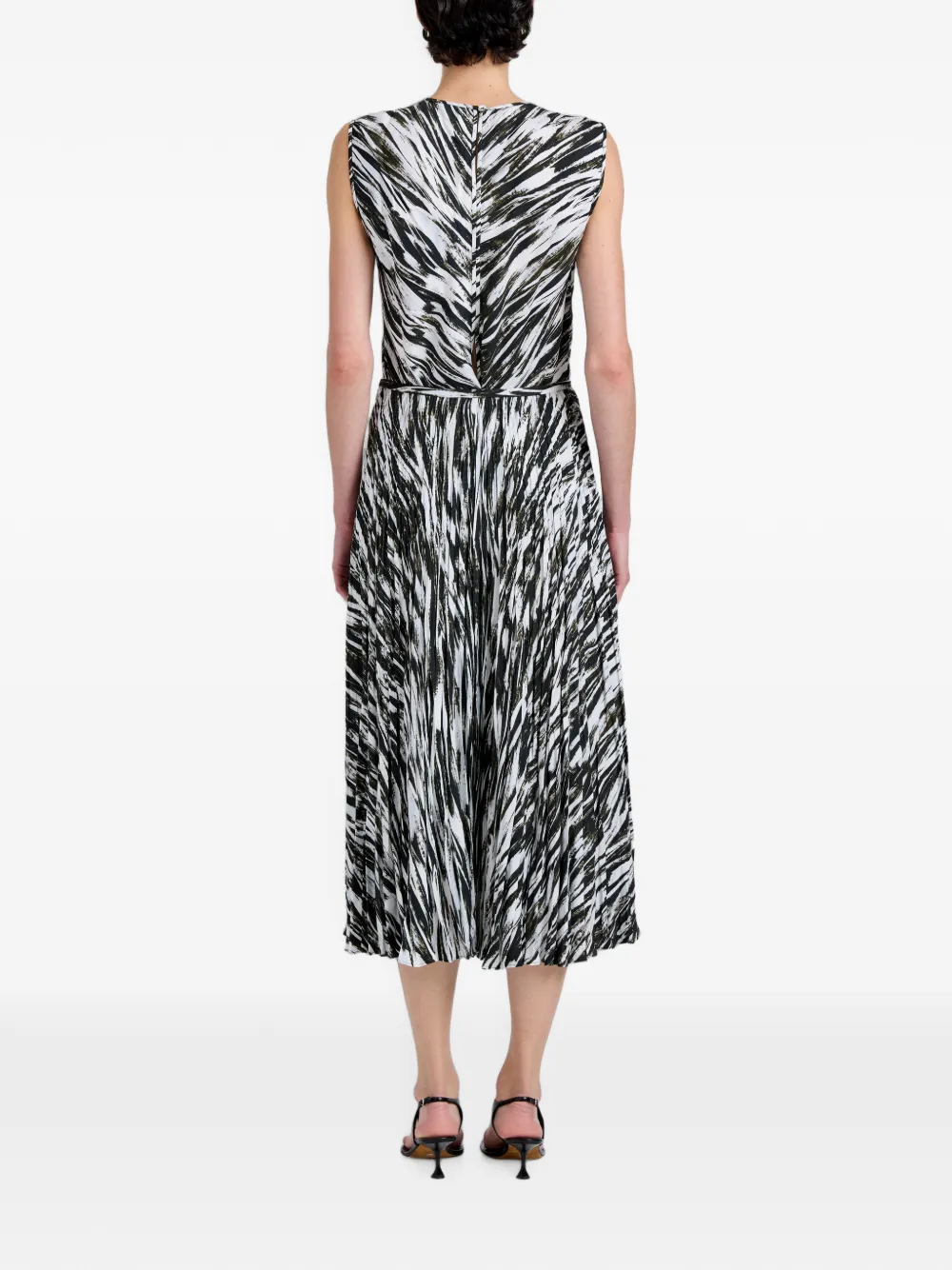 Proenza Schouler White Label Megan twill top met print Wit