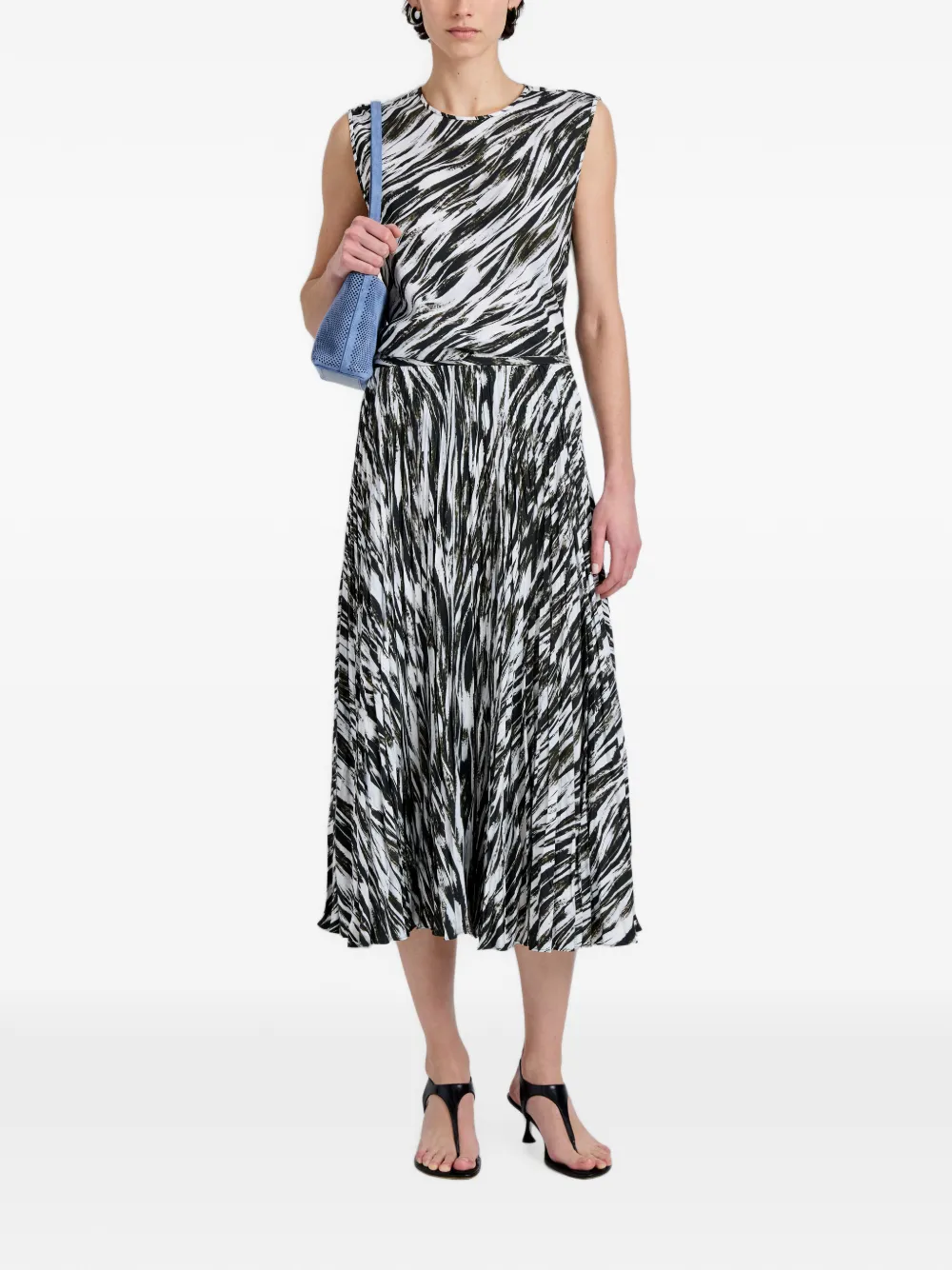 Proenza Schouler White Label Megan twill top met print Wit