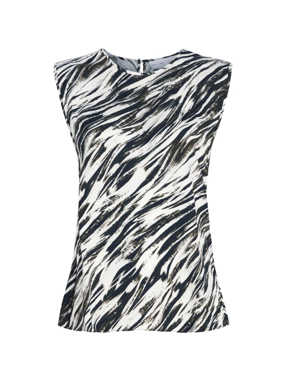 Proenza Schouler White Label Megan top in printed twill - Bianco