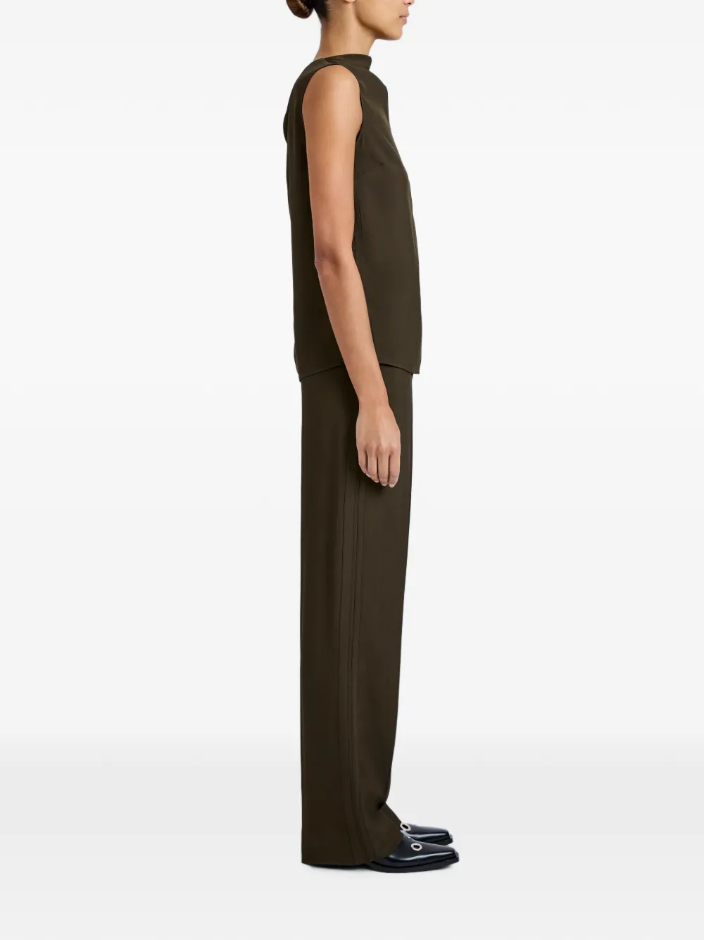 Proenza Schouler Defini top in eco gehamerde viscose Groen
