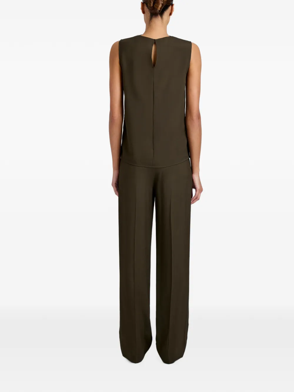 Proenza Schouler Defini top in eco gehamerde viscose Groen