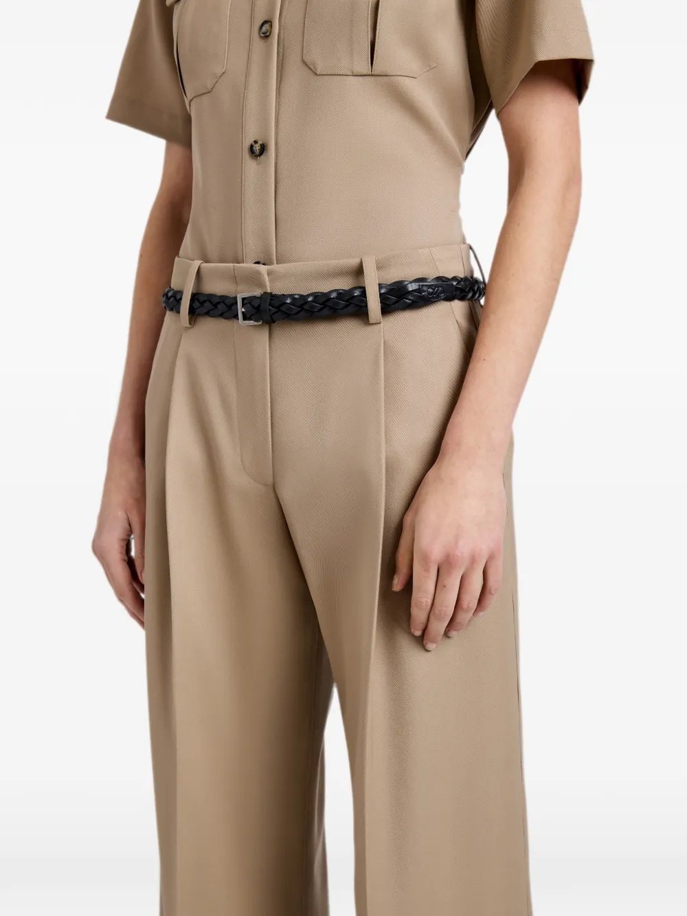 Proenza Schouler Halima broek van wol gabardine Beige