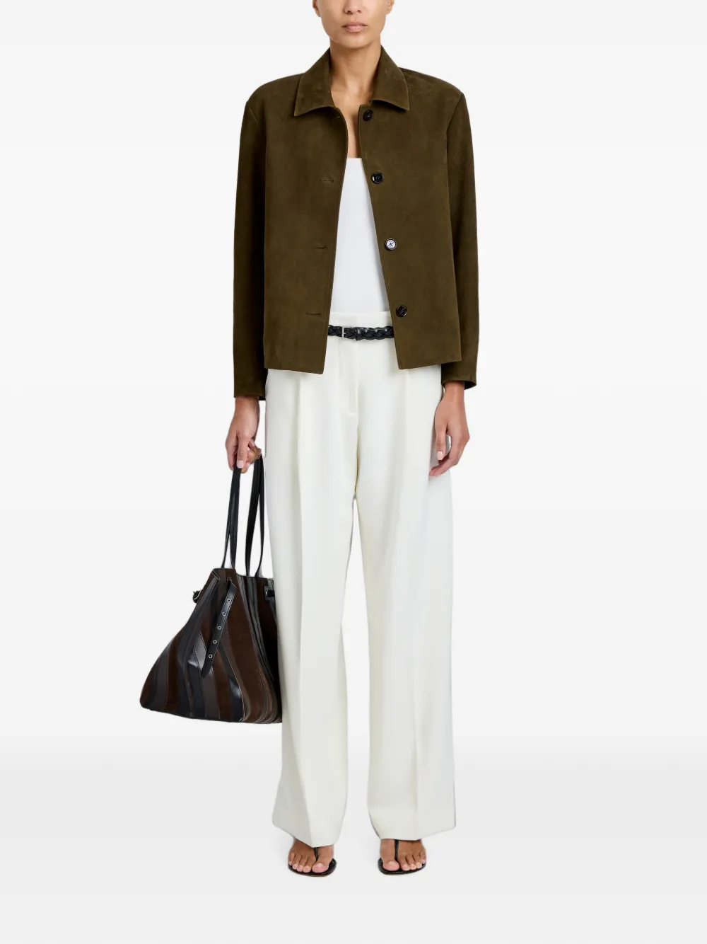 Proenza Schouler Irine suède jas Bruin