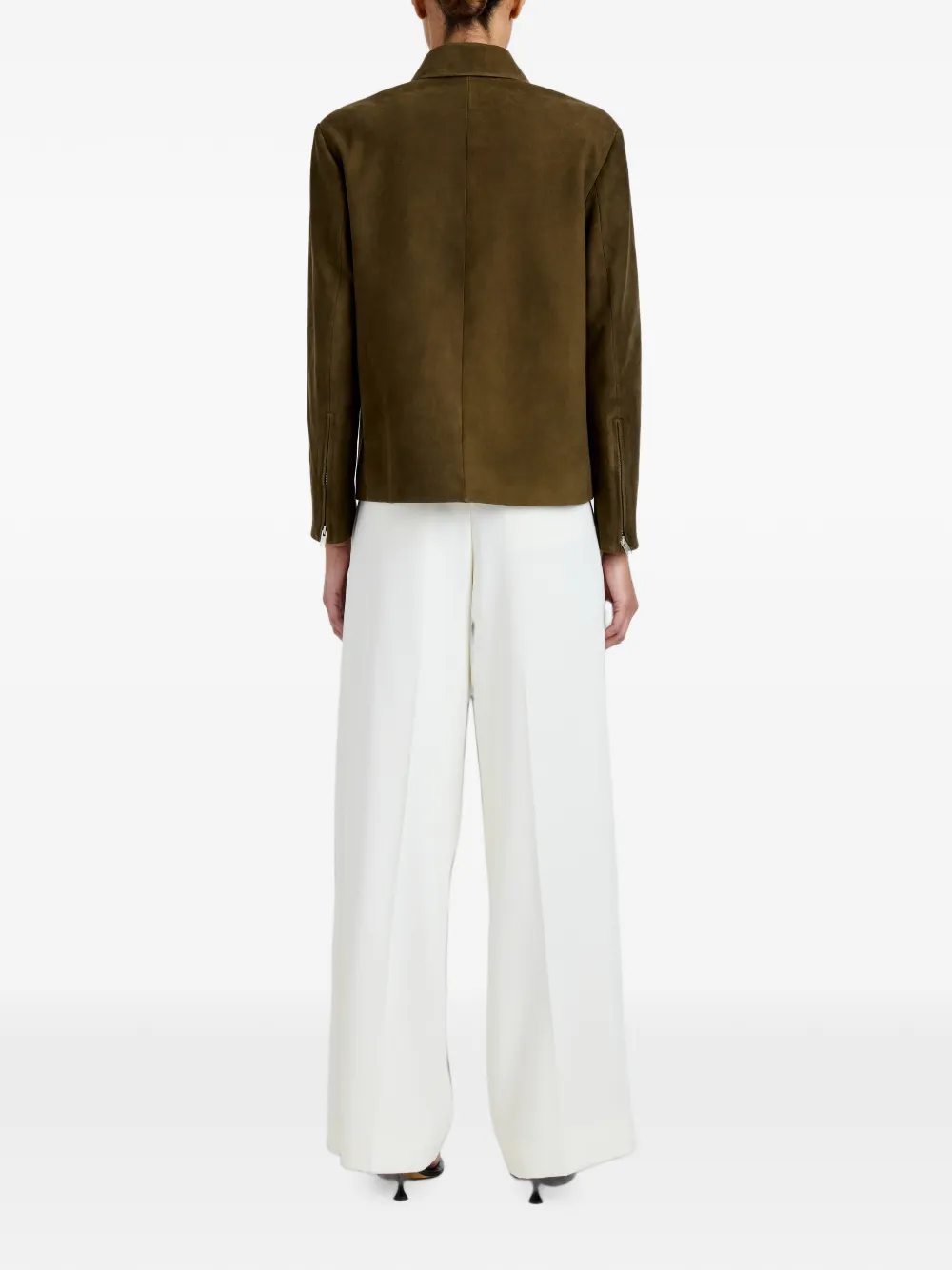 Proenza Schouler Irine suède jas Bruin