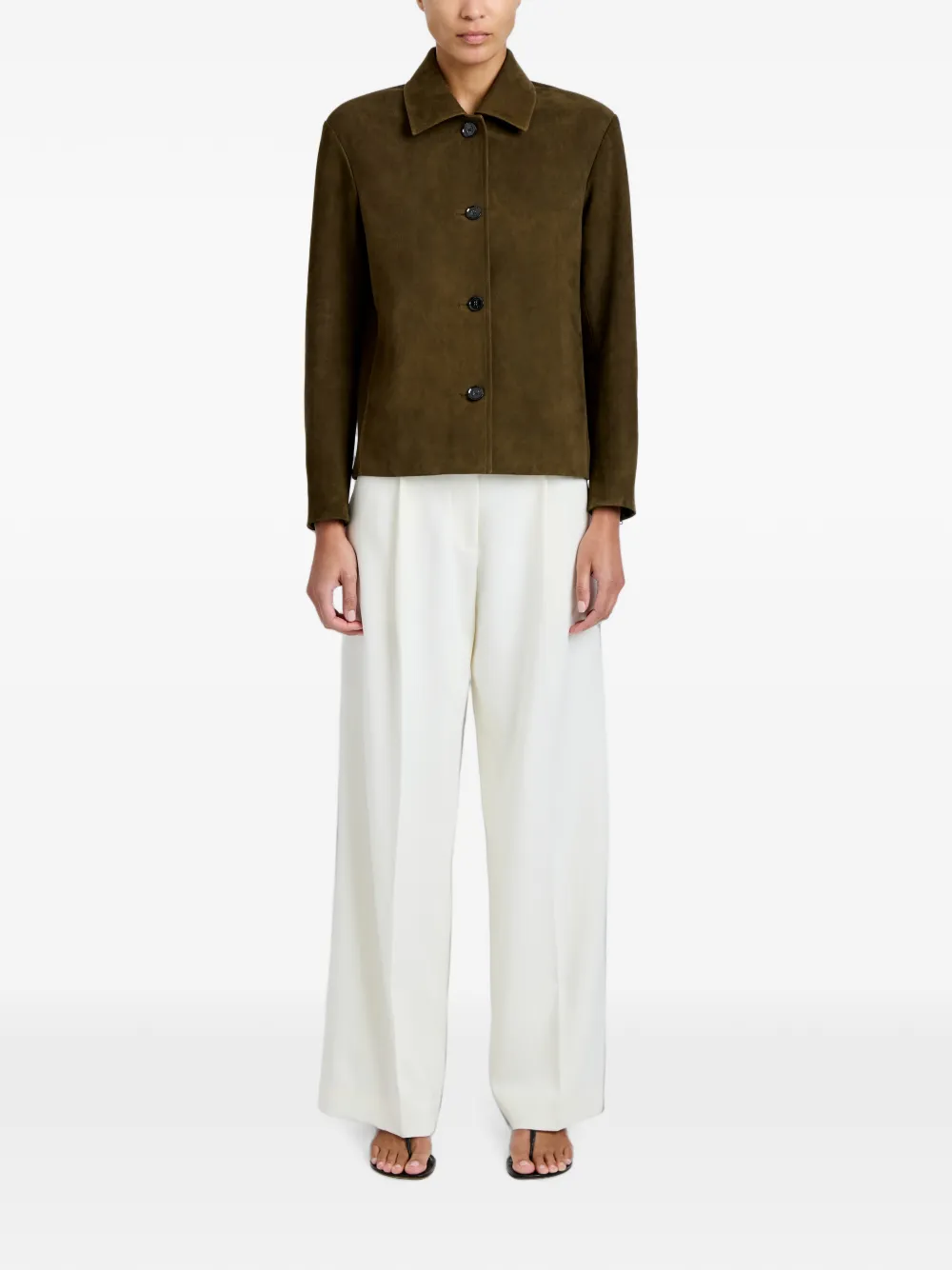 Proenza Schouler Irine suède jas Bruin
