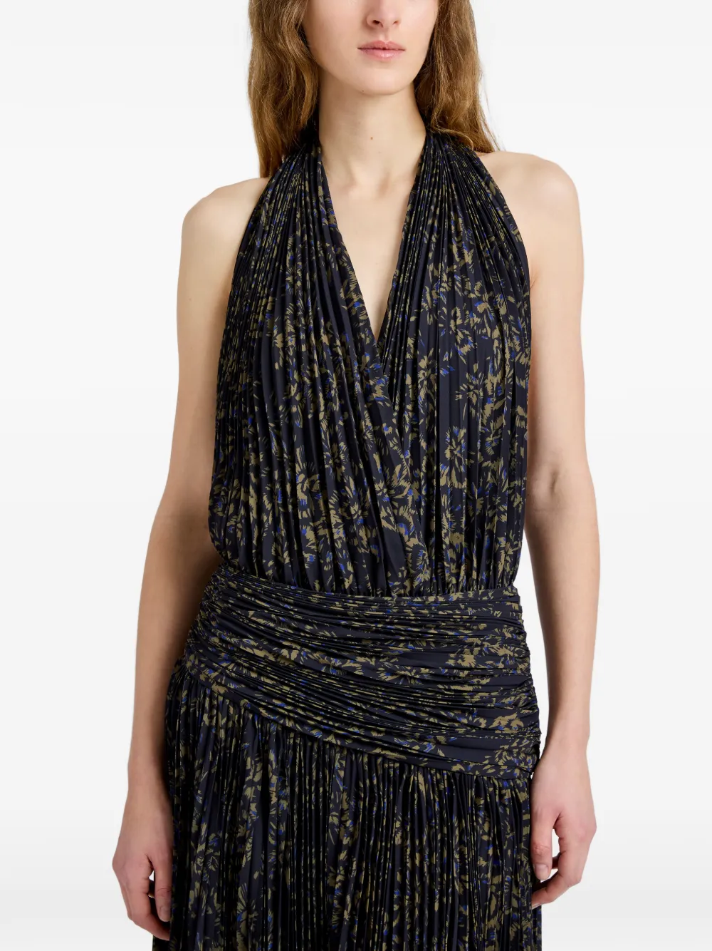 Proenza Schouler Paulina jurk van geplooide georgette Zwart