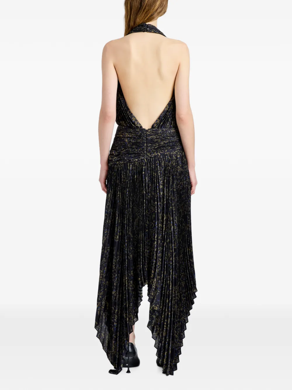 Proenza Schouler Paulina jurk van geplooide georgette Zwart