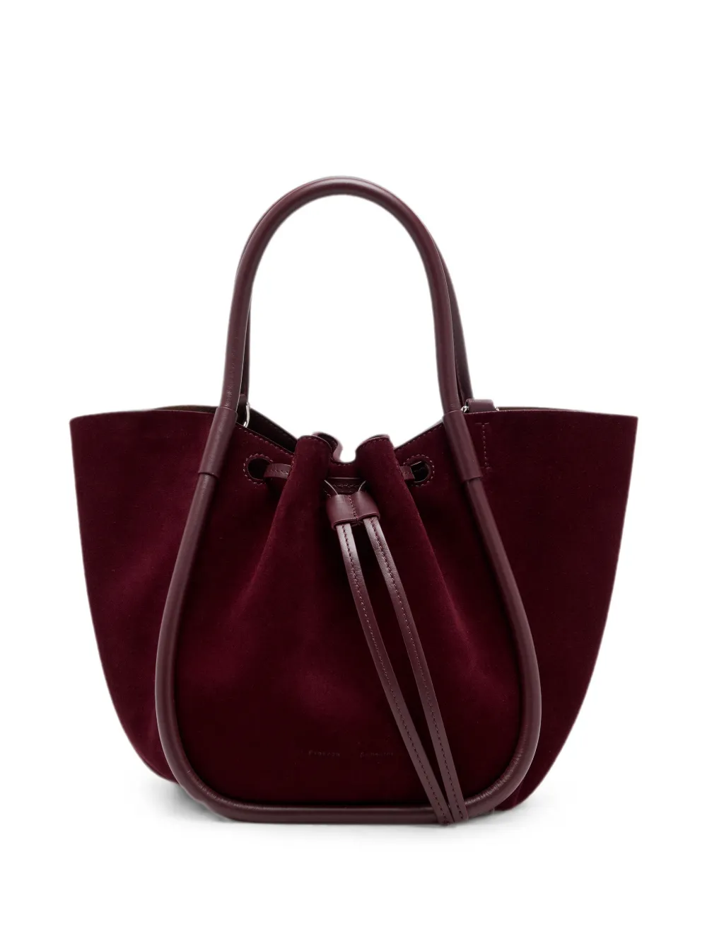 Proenza Schouler small Ruched tote in soft suede - Rot