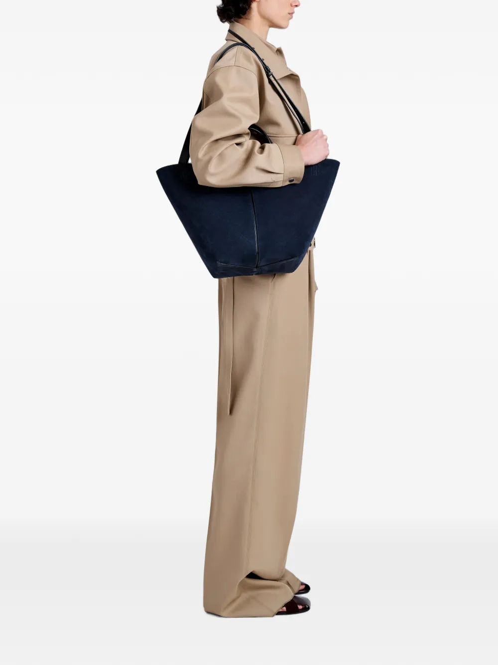 Proenza Schouler Grote Chelsea suède shopper Blauw