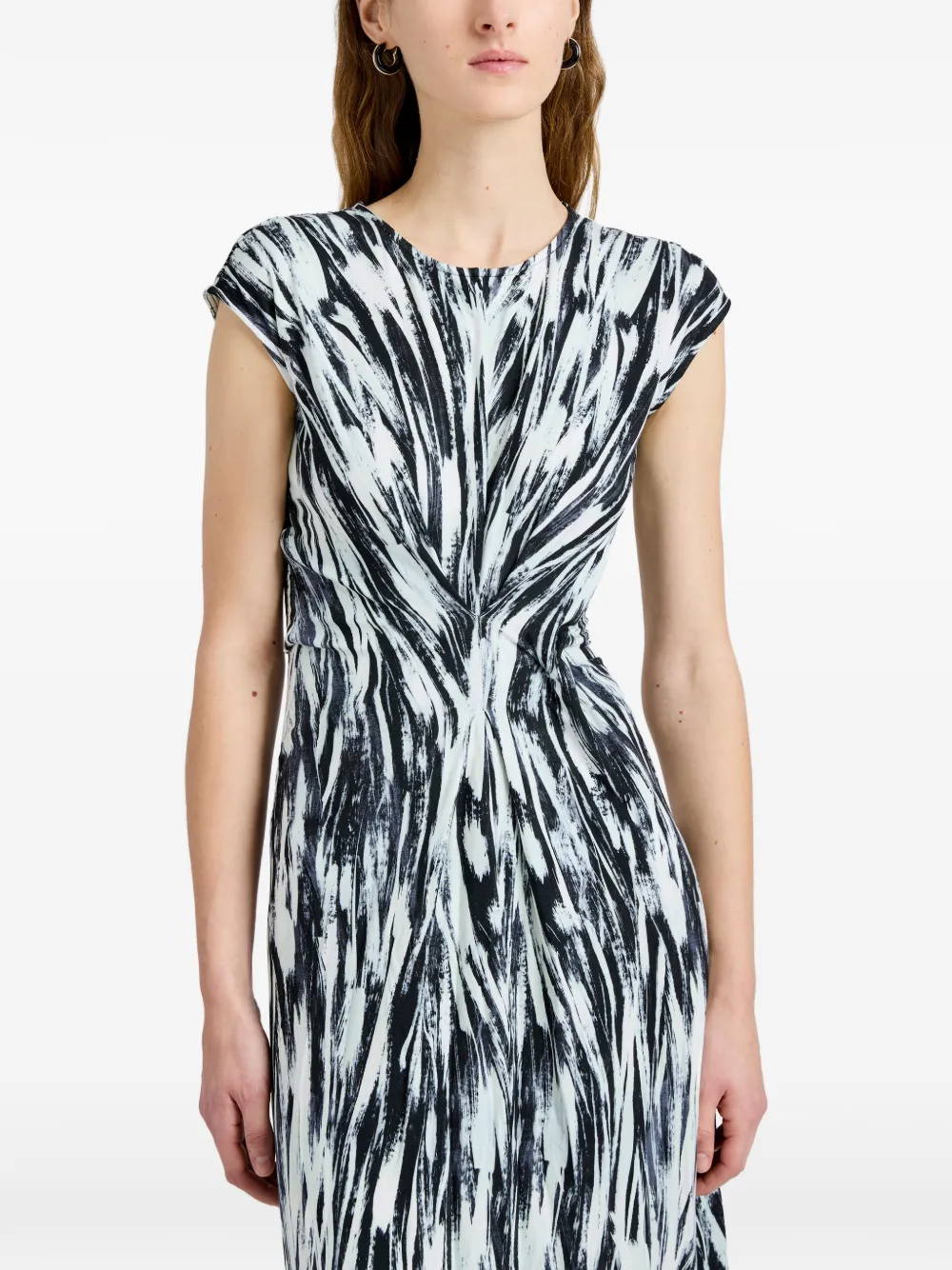 Proenza Schouler White Label Miranda jurk van gedrukte jersey Blauw