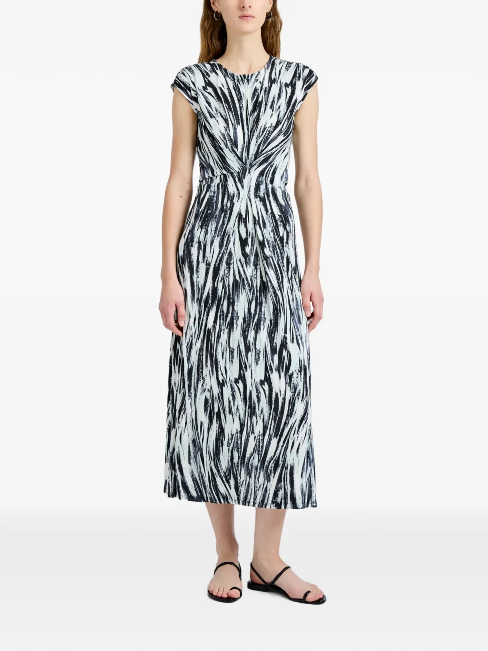Proenza Schouler White Label Miranda jurk van gedrukte jersey Blauw