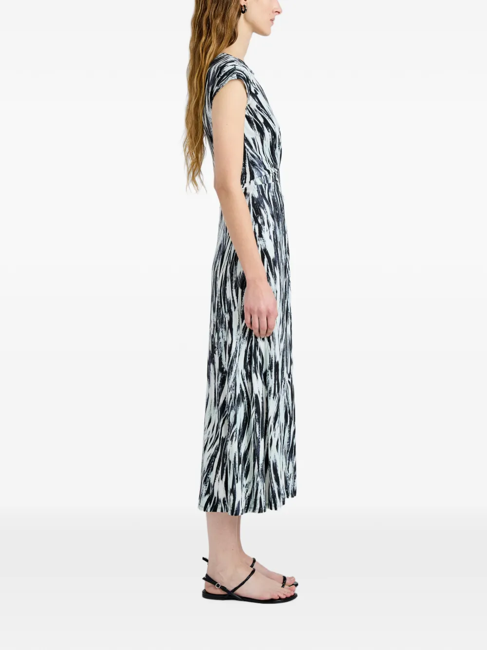 Proenza Schouler White Label Miranda jurk van gedrukte jersey Blauw