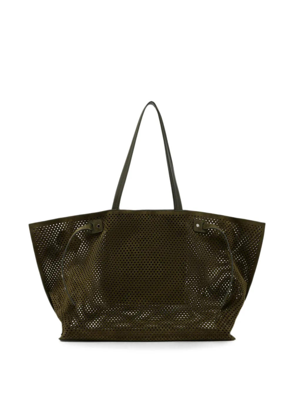 Proenza Schouler Days Carryall shopper van geperforeerd suède Groen