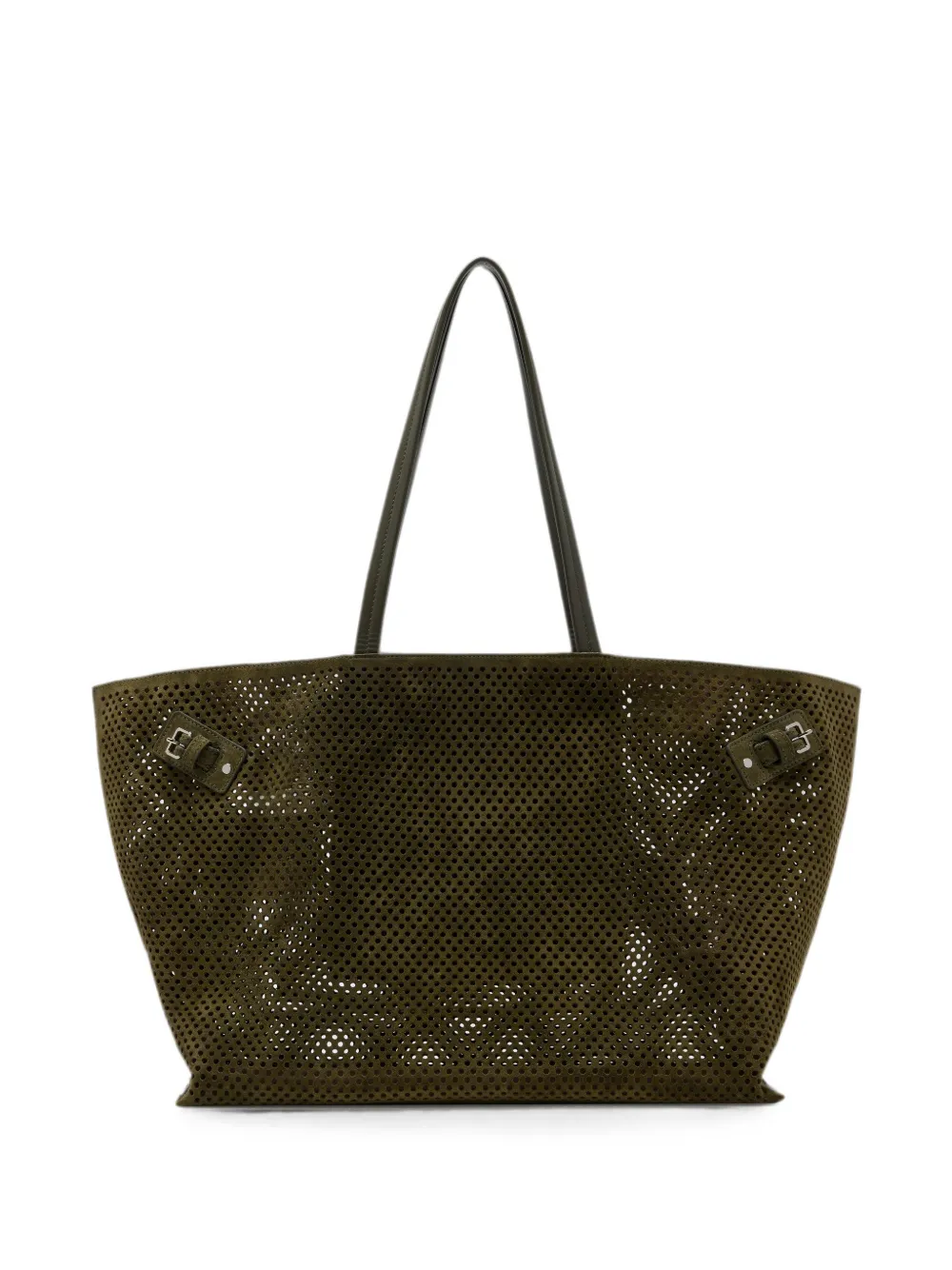 Proenza Schouler Days Carryall in perforated suede tote bag - Verde