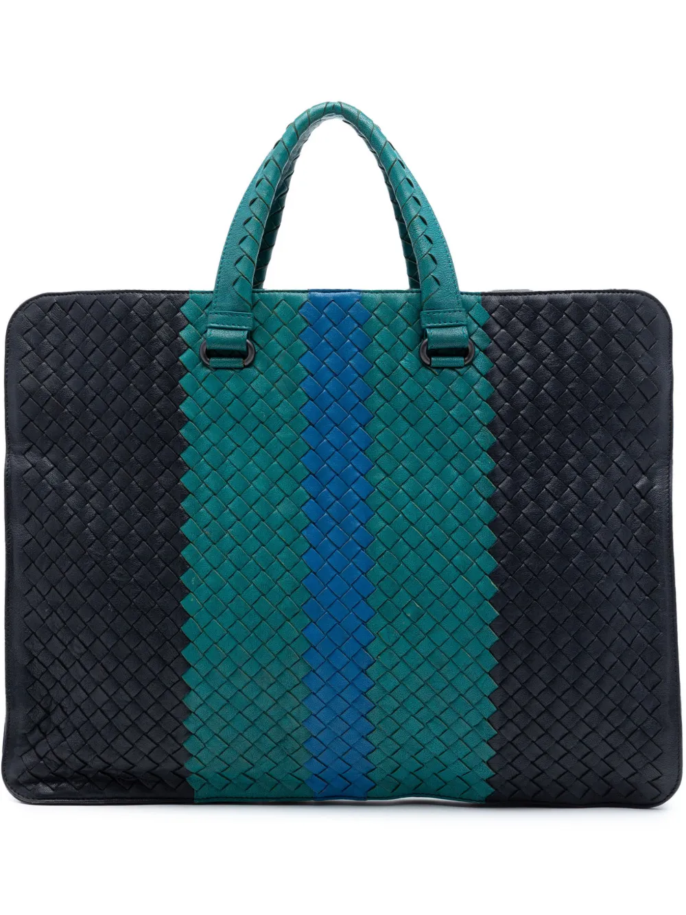 Bottega Veneta Pre-Owned 2012-2026 Nappa Intrecciato Club Fume Briefcase business bag - Nero
