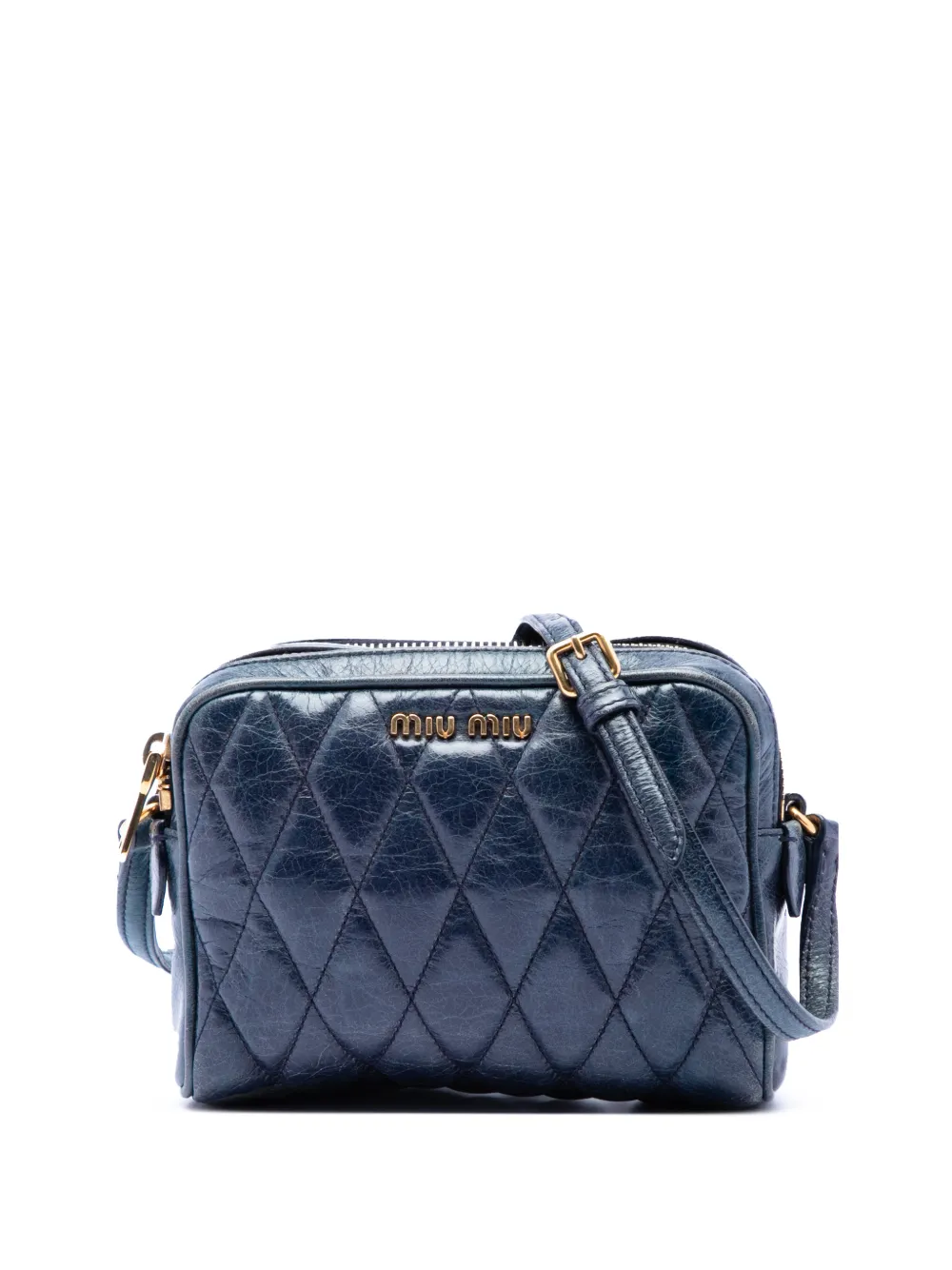 Miu Miu Pre-Owned 2010-2026 Matelasse Nappa Camera crossbody bag - Blau