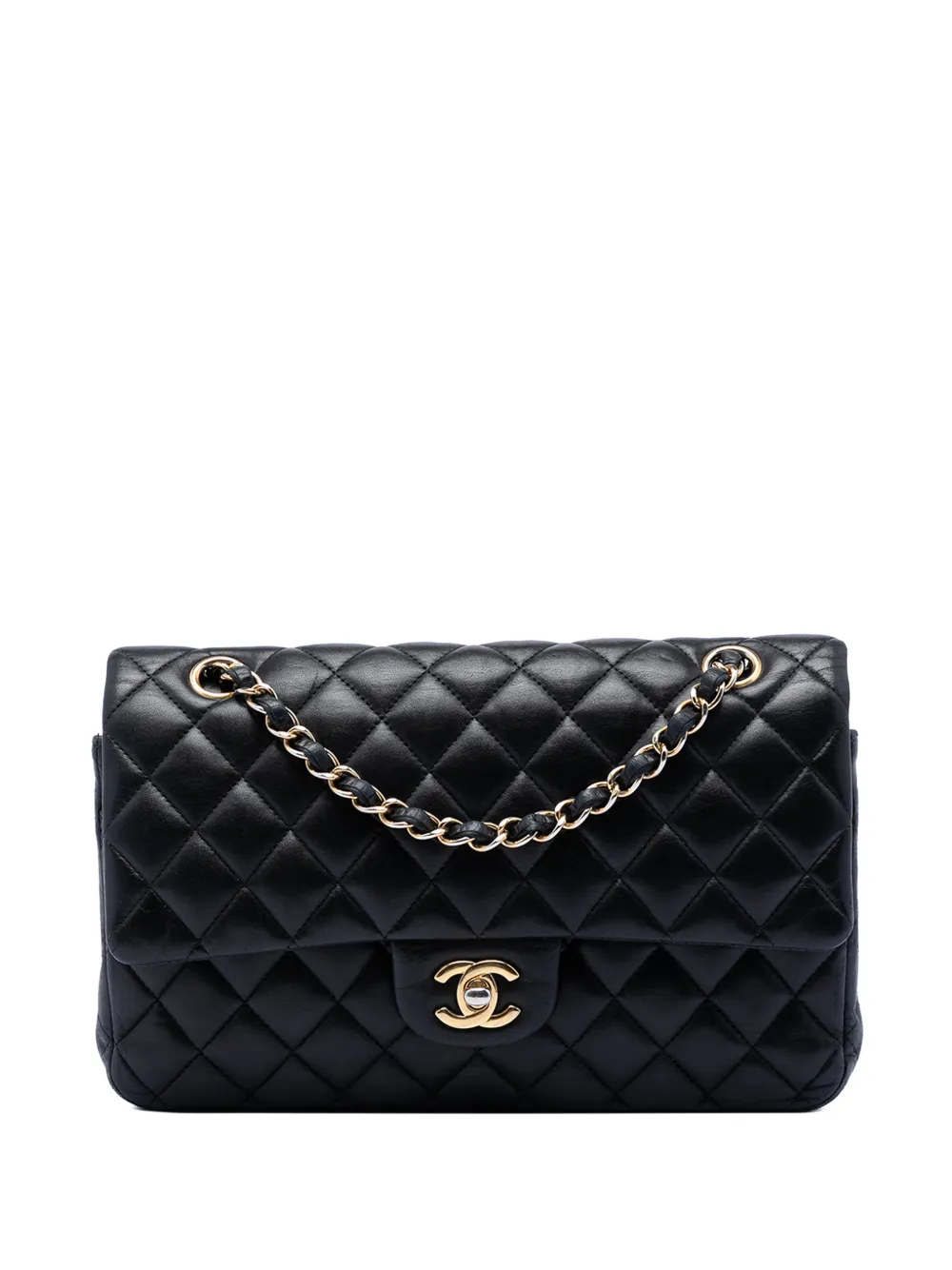 CHANEL Pre-Owned 2014 Medium Classic Lambskin Double Flap shoulder bag - Black
