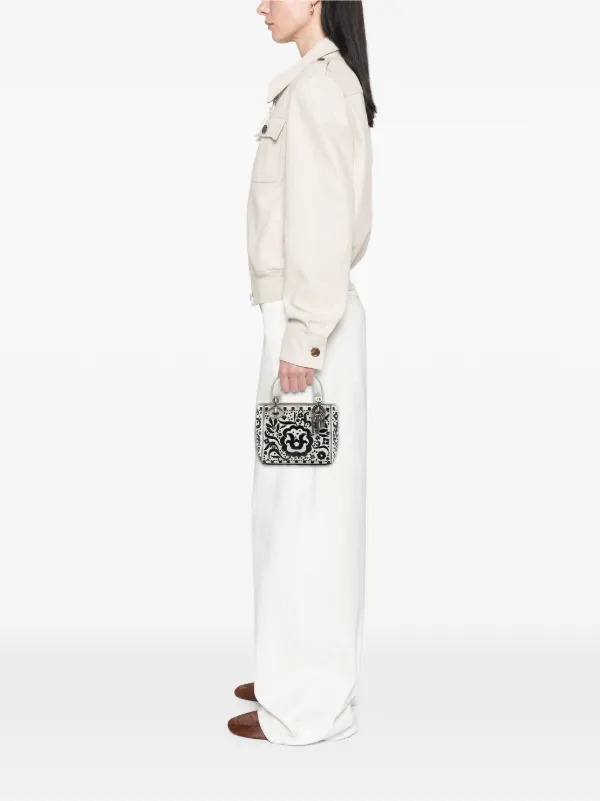 Christian Dior Pre-Owned 2018 ミニ カーフスキン フラワー エンボス