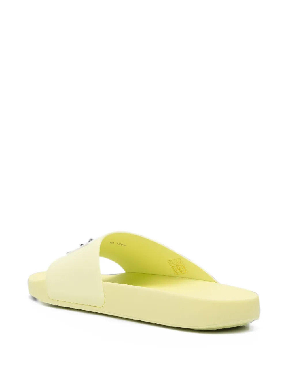 Givenchy logo-patch slide sandals Geel
