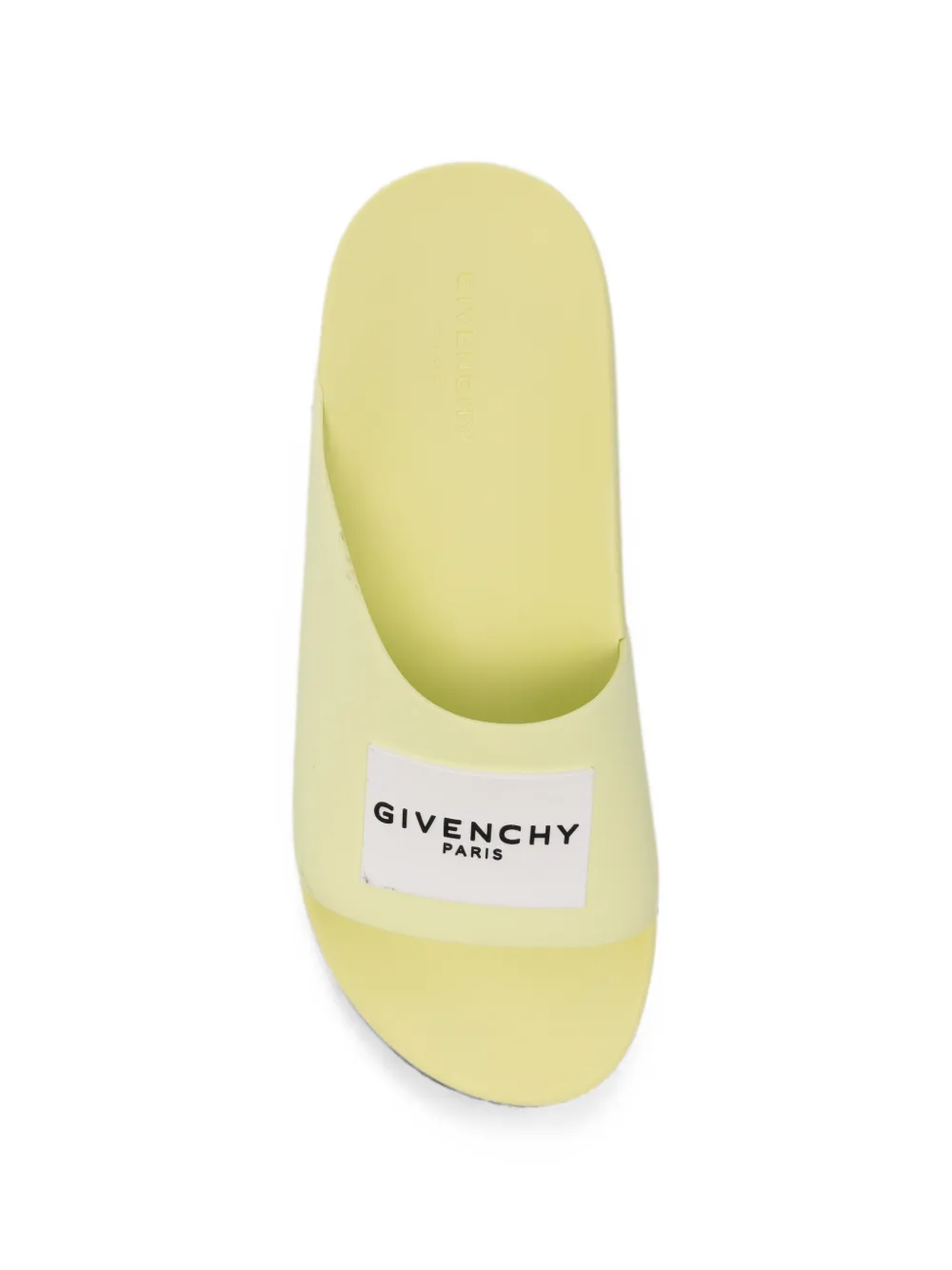 Givenchy logo-patch slide sandals Geel