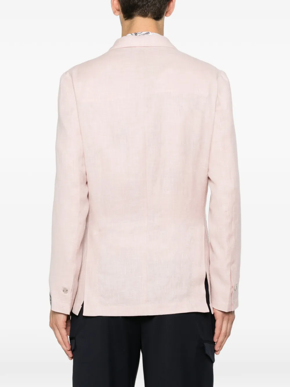 Barba Blazer met dubbele rij knopen en puntige revers Roze