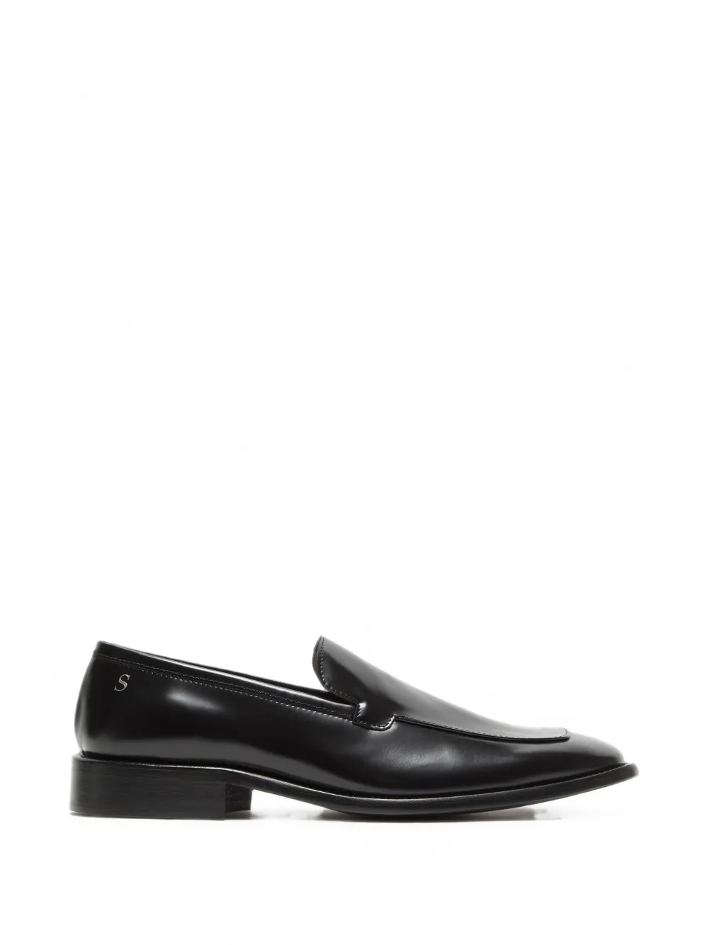 Acne Studios square-toe leather loafers Zwart