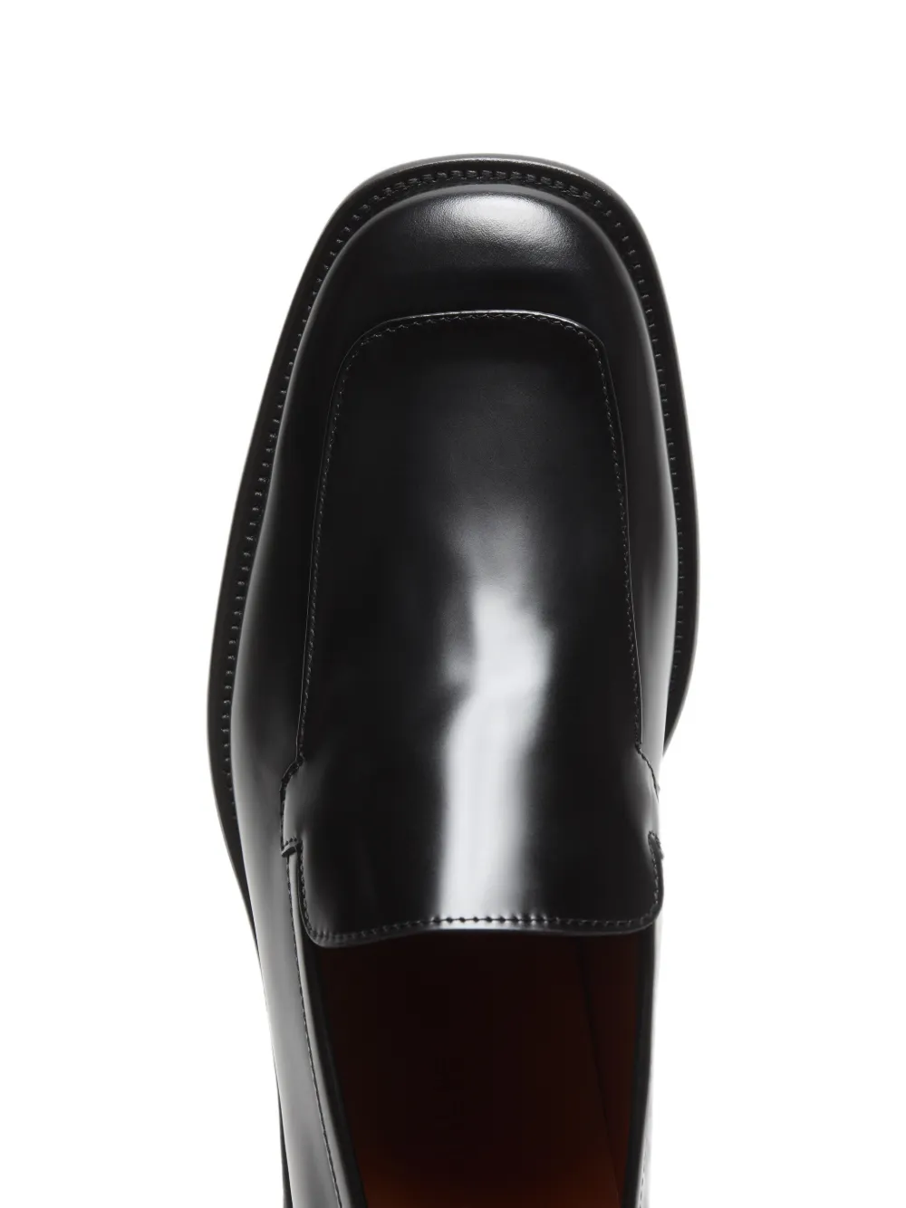 Acne Studios square-toe leather loafers Zwart