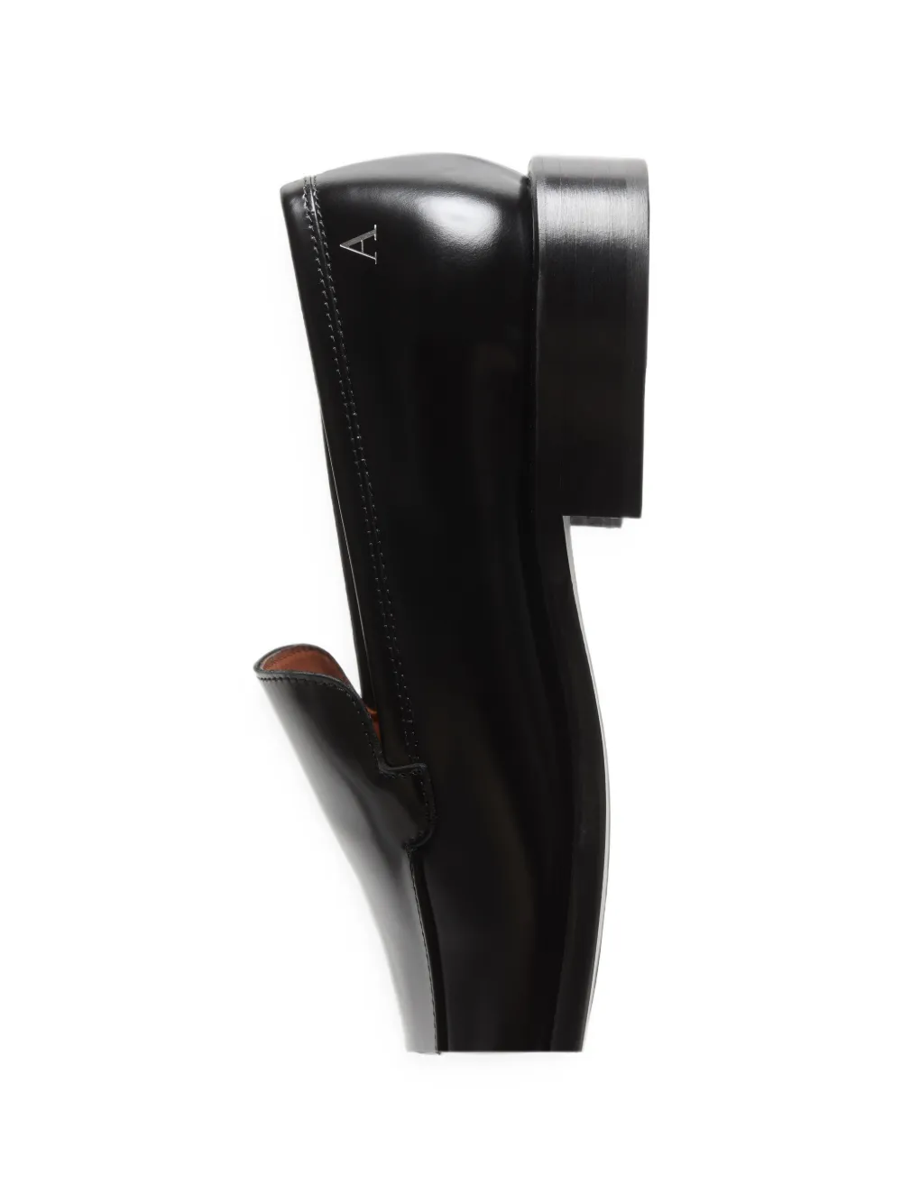 Acne Studios square-toe leather loafers Zwart
