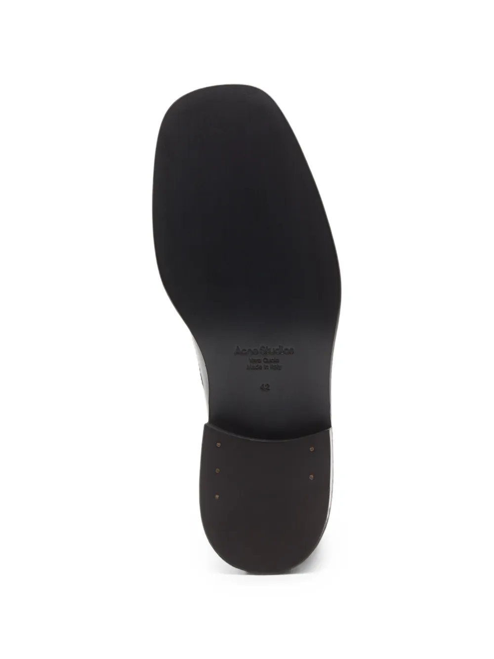 Acne Studios square-toe leather loafers Zwart