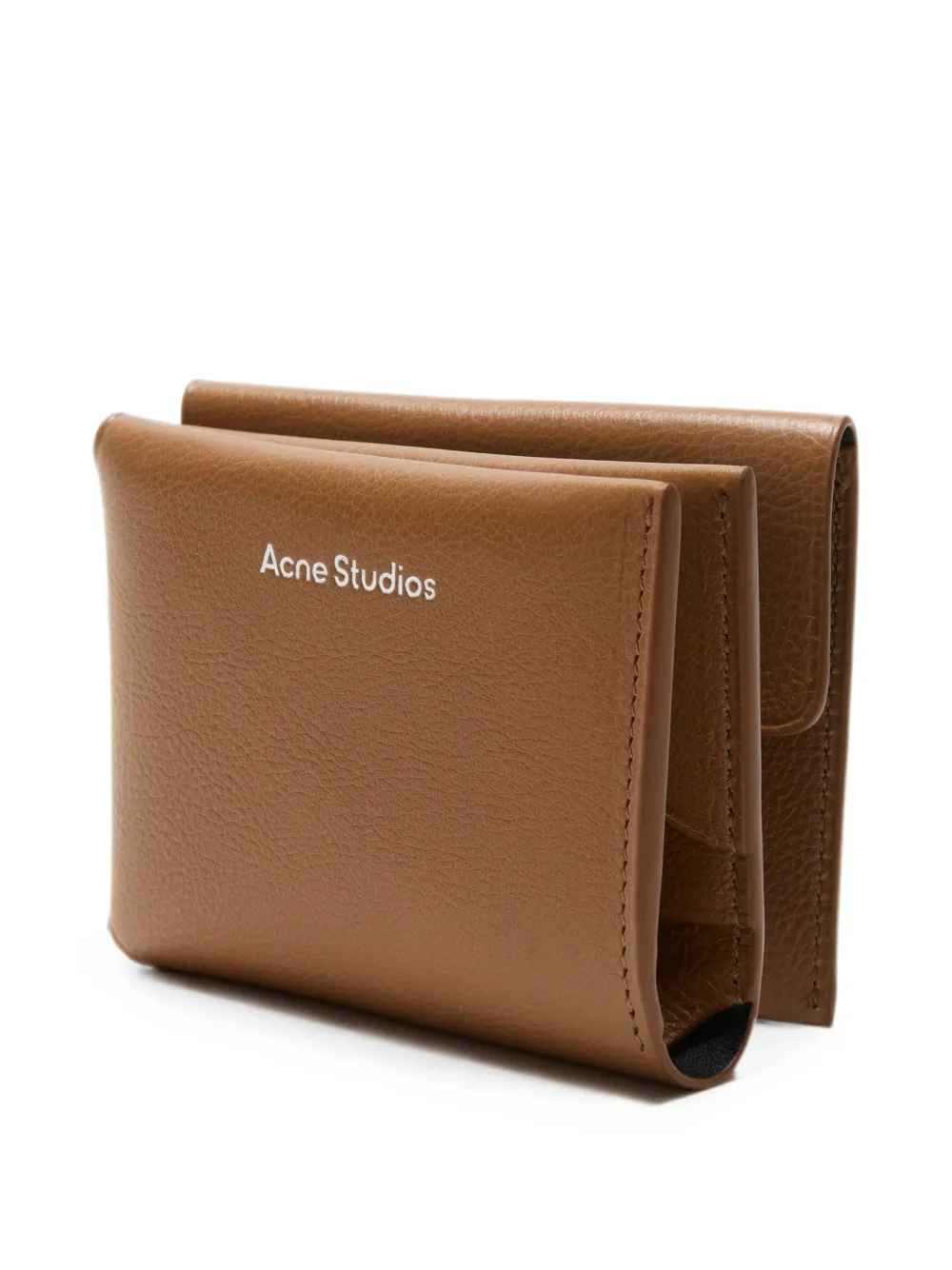 Acne Studios Portemonnee met logo-print Bruin