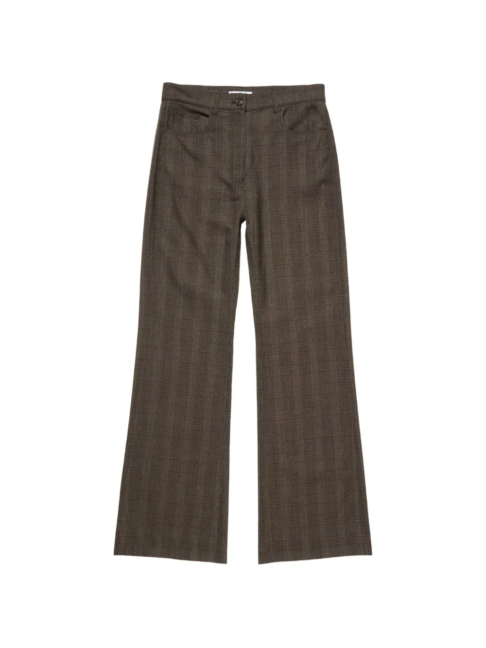 Acne Studios tailored wool check trousers | Brown | Image 1