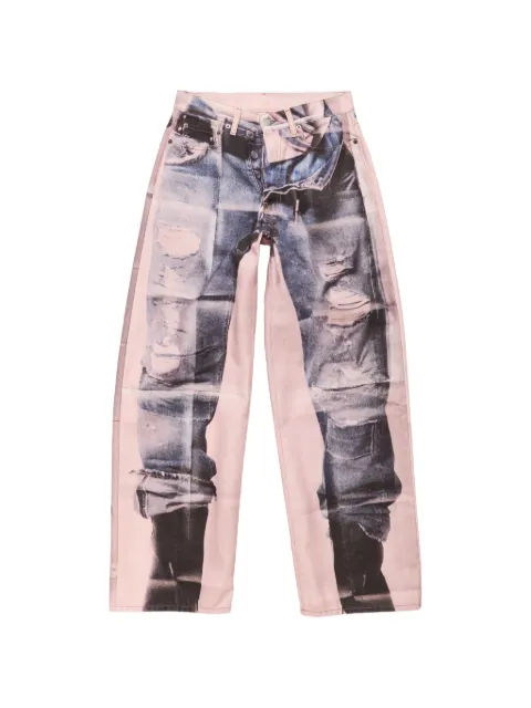 Acne Studios trompe l'oeil print trousers