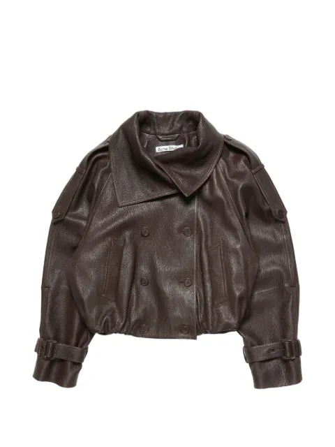 Acne Studios cropped leather trench coat