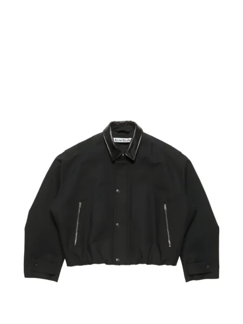 Acne Studios bomber with leather collar 