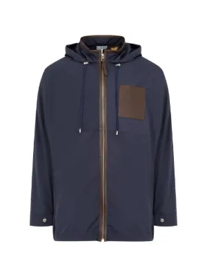 LOEWE フーデッド レザージャケット | ブラック | FARFETCH JP
