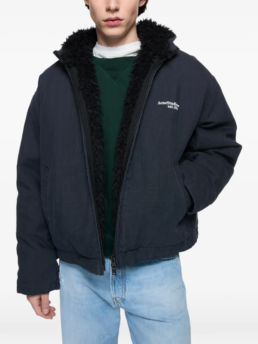 Acne Studios Jack met logoprint Blauw